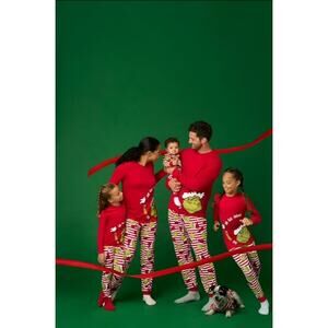 Dr. Seuss Grinch Matching Family Pajama Set of 4 (Men M Women S Kids 3T Baby 18M